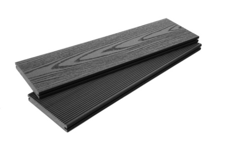 Террасная доска Экодекинг Некст полнотелая 145х19x4000 Графит